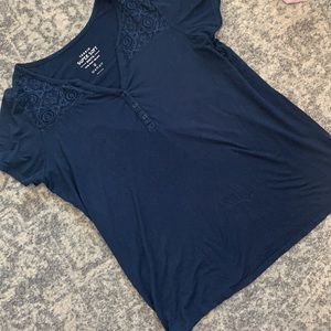 Torrid Super Soft Lace Detail Short Sleeve Shirt